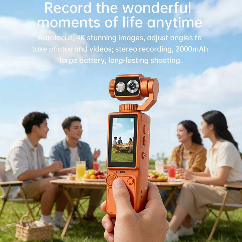 2026 new 4K Vlog camera portable pocket sports camera touch screen 16x optical autofocus anti-shake camera video 180° lens flip