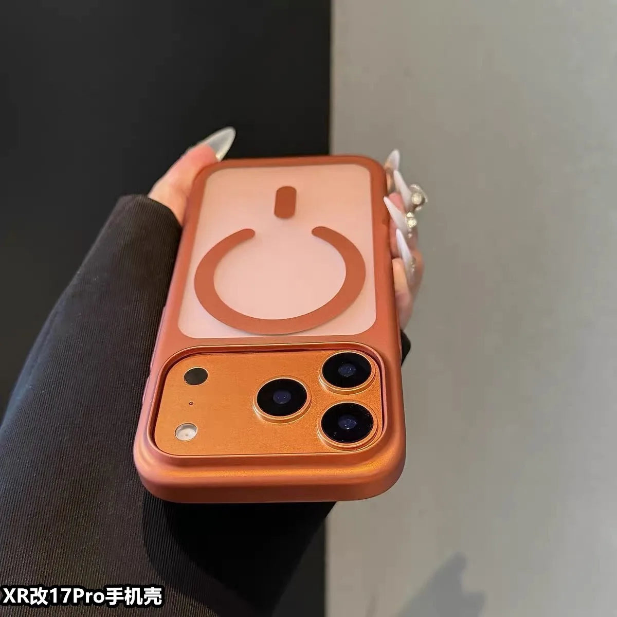 Case For XR To 17 Pro 11 Style 17 Pro Back Cover Housing Back Battery Middle Replacement Rear