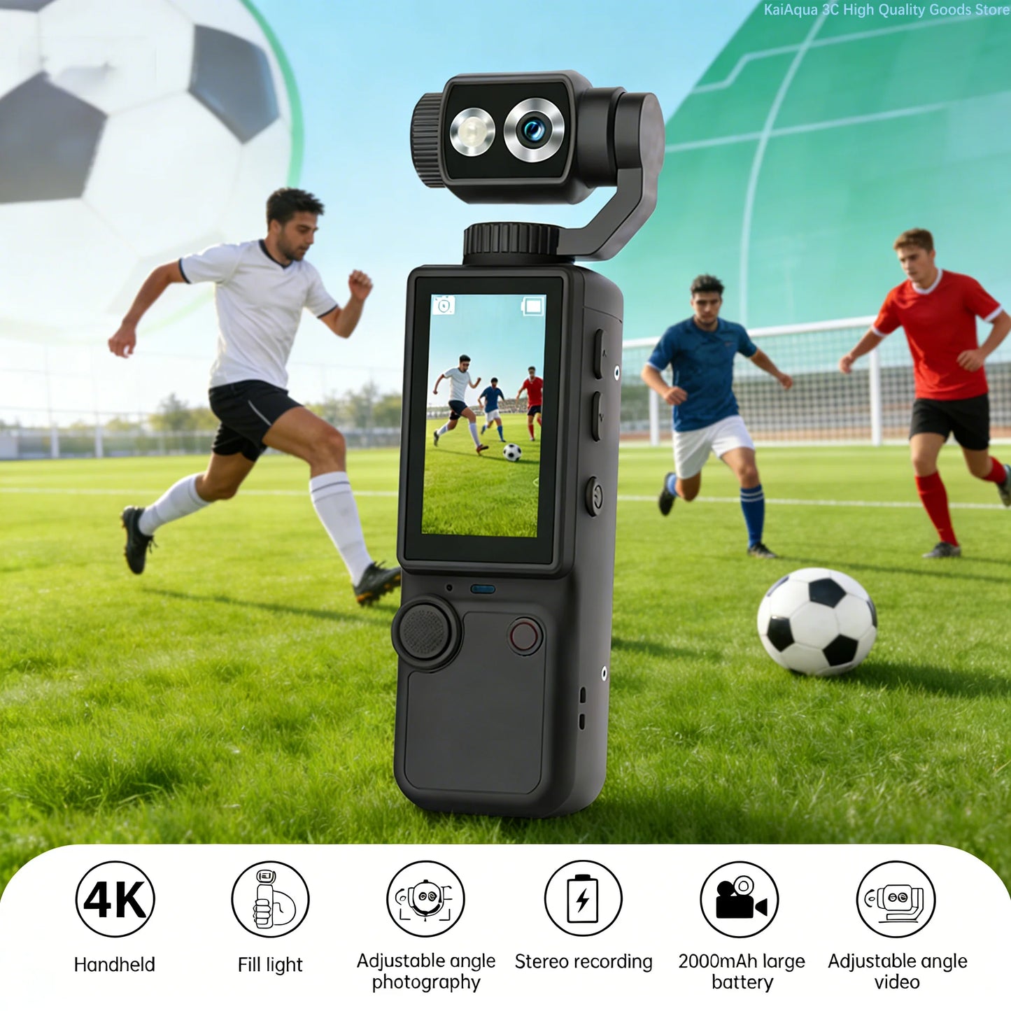 2026 new 4K Vlog camera portable pocket sports camera touch screen 16x optical autofocus anti-shake camera video 180° lens flip